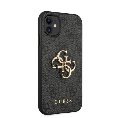 Etui na Apple iPhone 11, Guess, 4G Metal Logo, Szare