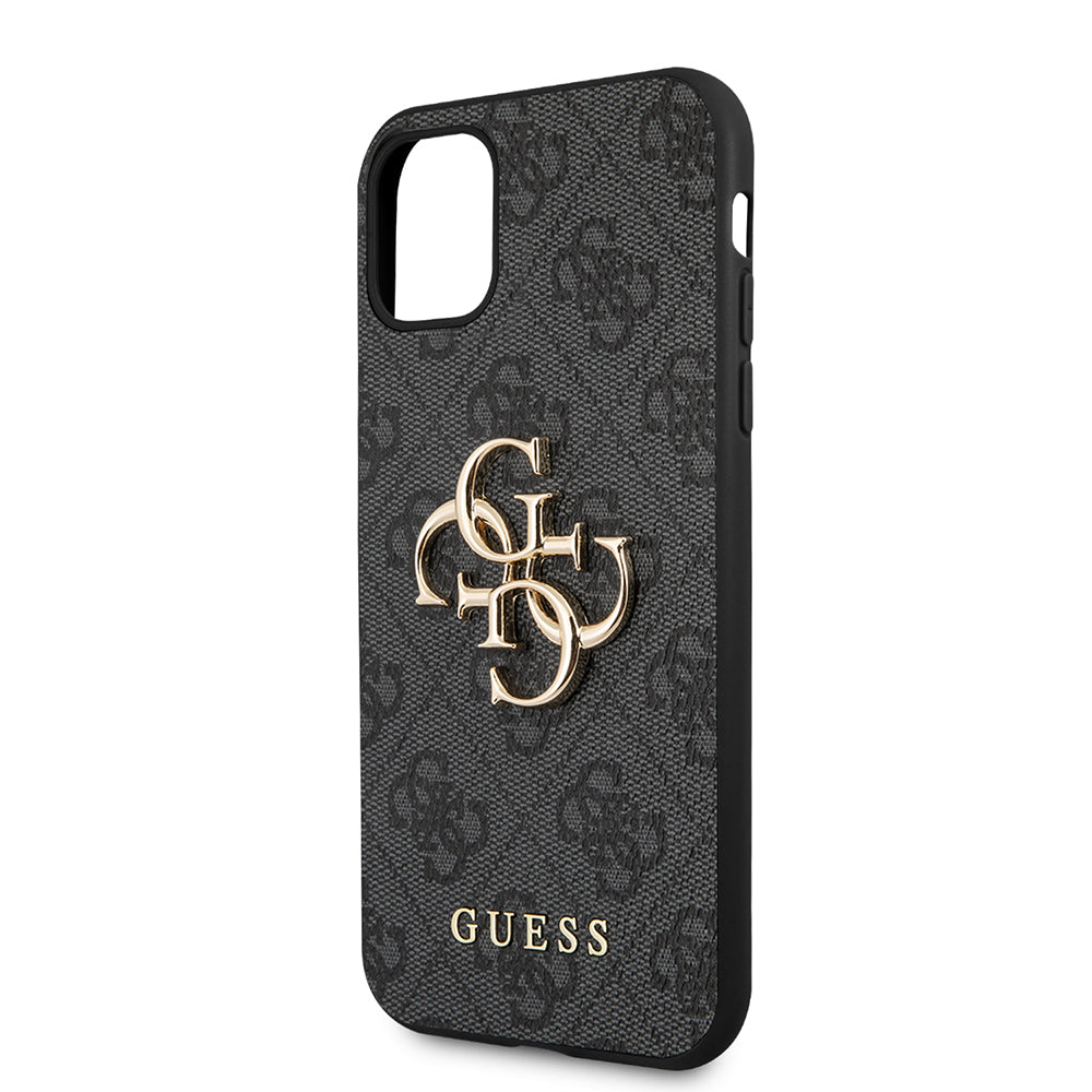 Etui na Apple iPhone 11, Guess, 4G Metal Logo, Szare