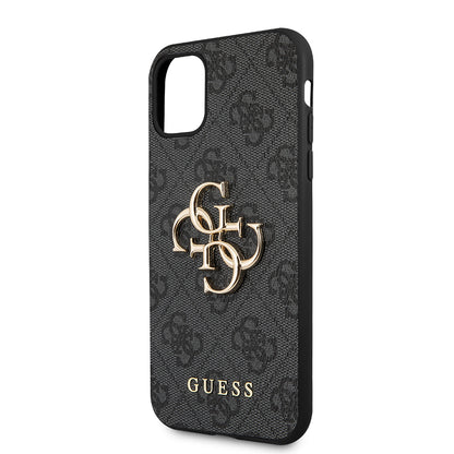 Etui na Apple iPhone 11, Guess, 4G Metal Logo, Szare