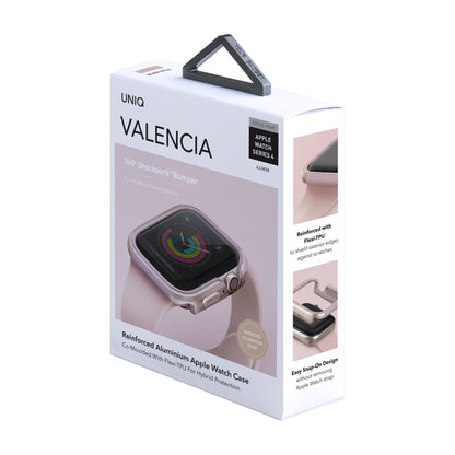 Etui UNIQ Valencia do Apple Watch z serii 44 mm, różowe