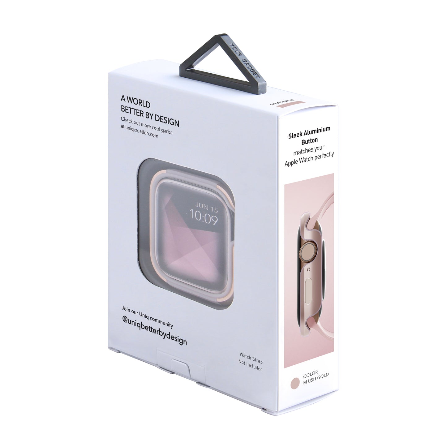 Etui UNIQ Valencia do Apple Watch z serii 44 mm, różowe