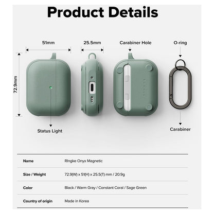 Etui Ringke Onyx dla Apple AirPods 3, Zielone