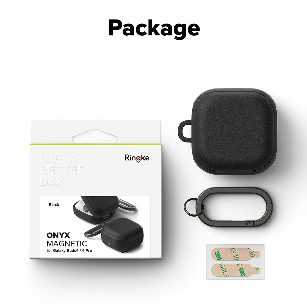 Etui Ringke Onyx Magnetic dla Samsung Galaxy Buds4 / Buds4 Pro, Czarne