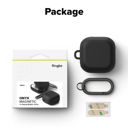 Etui Ringke Onyx Magnetic dla Samsung Galaxy Buds4 / Buds4 Pro, Czarne