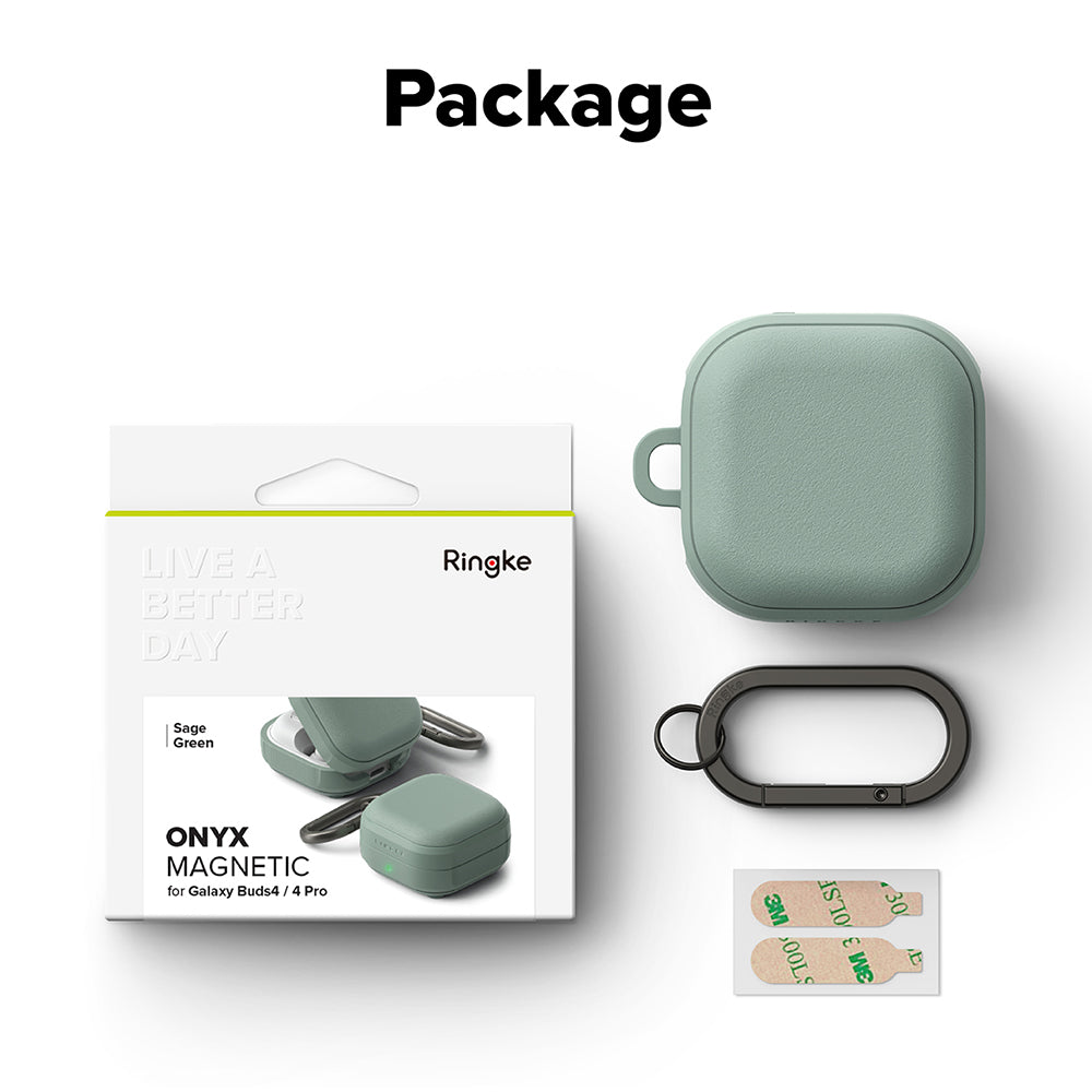 Etui Ringke Onyx Magnetic dla Samsung Galaxy Buds4 / Buds4 Pro, Zielone