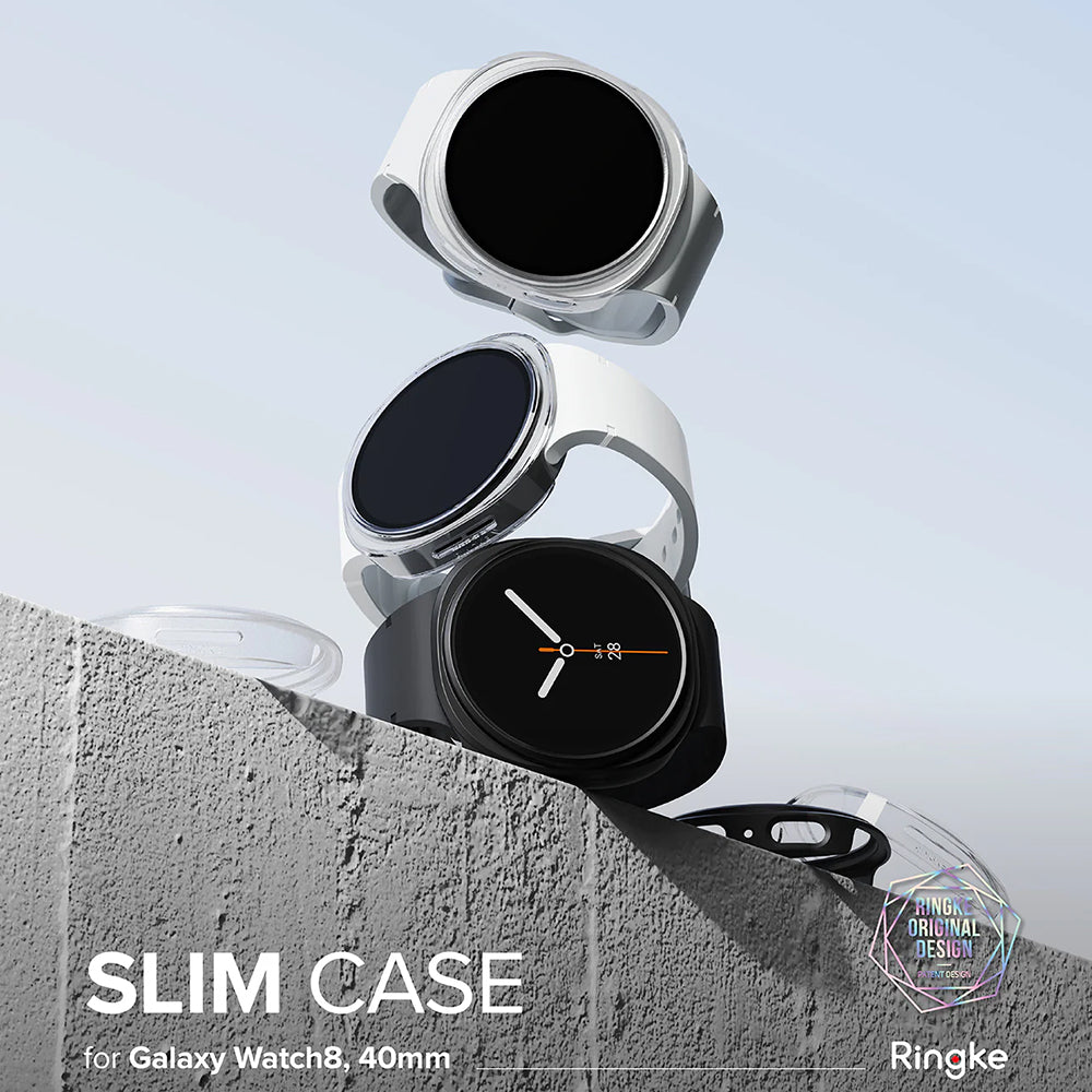 Etui Ringke Slim do Samsung Galaxy Watch8 40mm, Zestaw 2 sztuki, Przezroczyste