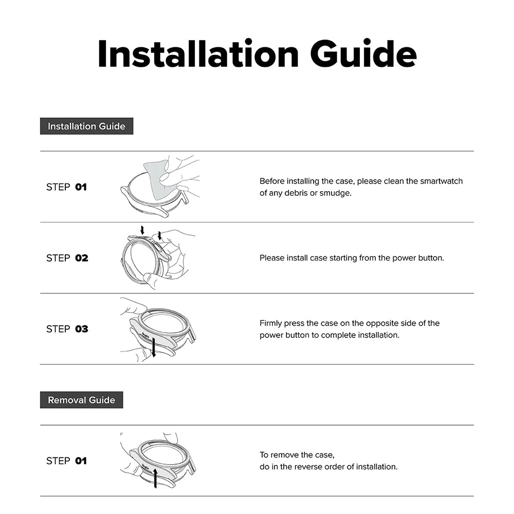 Etui Ringke Slim do Samsung Galaxy Watch8 40mm, Zestaw 2 sztuki, Przezroczyste