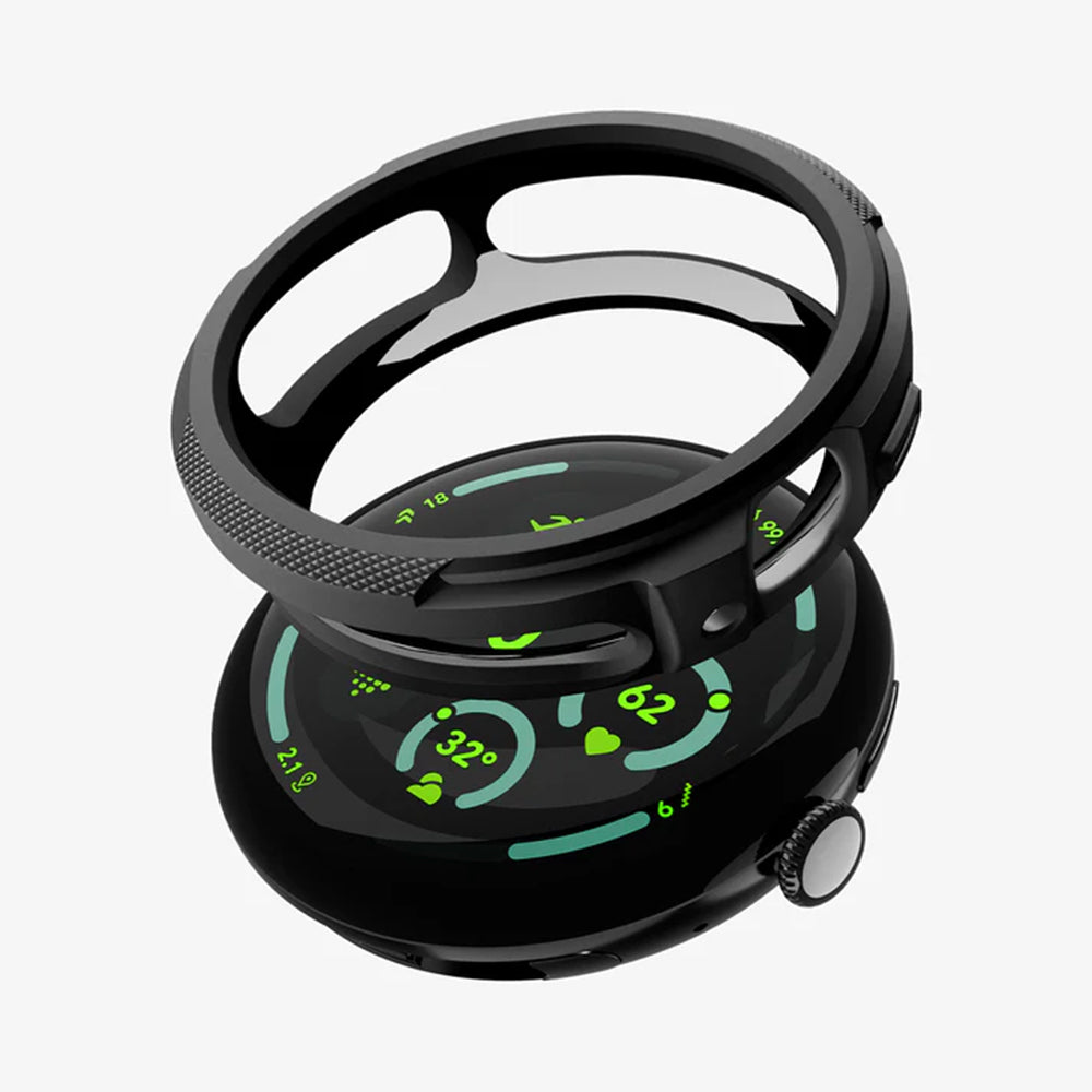 Spigen Liquid Air Case for Google Pixel Watch 4 45mm, Matte Black ACS11222
