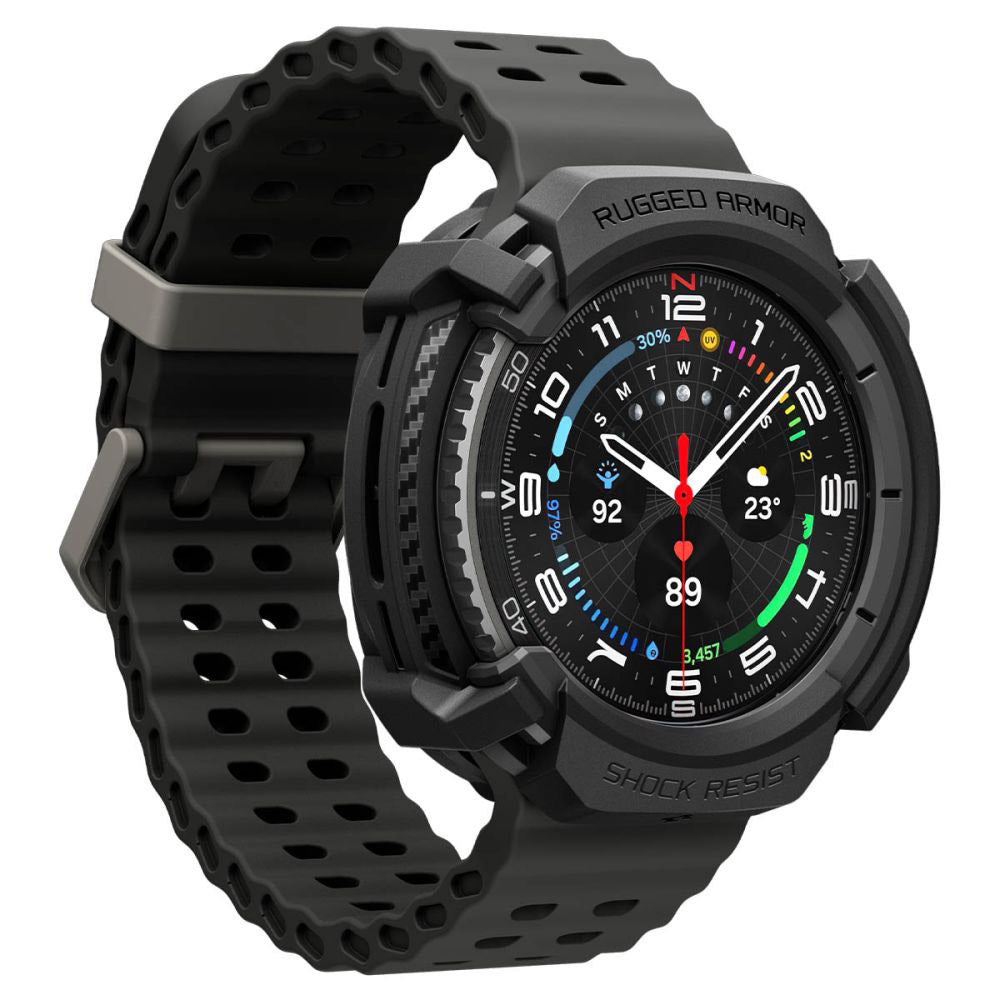 Etui Spigen Liquid Air do Samsung Galaxy Watch8 Classic, Matowe Czarne ACS09841
