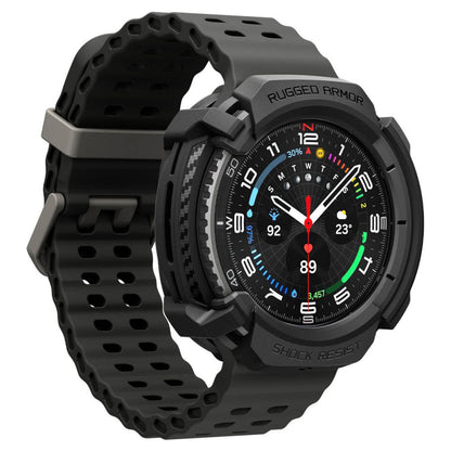 Etui Spigen Liquid Air do Samsung Galaxy Watch8 Classic, Matowe Czarne ACS09841
