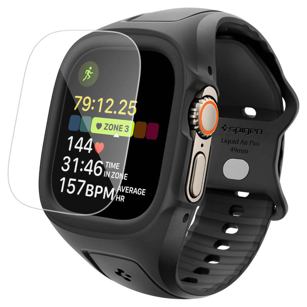 Etui Spigen Liquid Air Pro z ochroną ekranu do Apple Watch Ultra Series, matowa czarna ACS11416