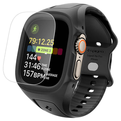 Etui Spigen Liquid Air Pro z ochroną ekranu do Apple Watch Ultra Series, matowa czarna ACS11416