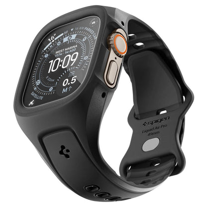 Etui Spigen Liquid Air Pro z ochroną ekranu do Apple Watch Ultra Series, matowa czarna ACS11416