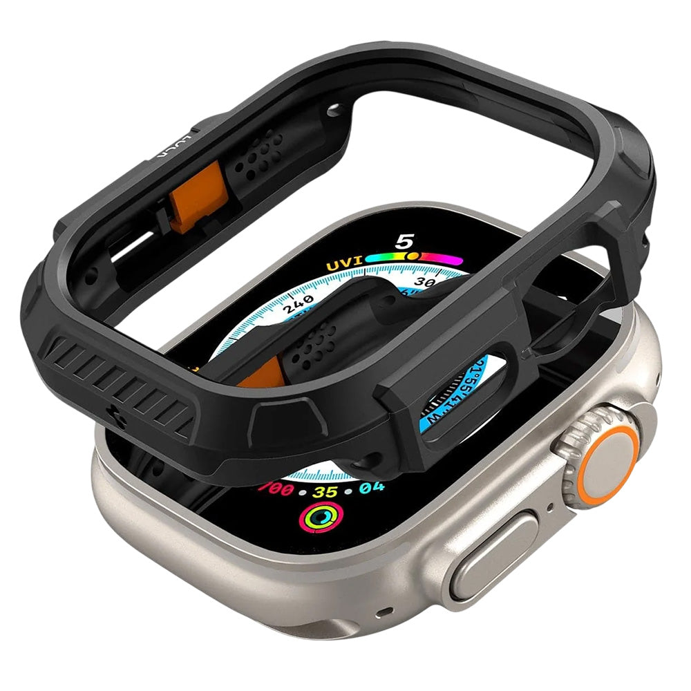 Etui Spigen Lock Fit do Apple Watch Ultra Series, Czarny Mat ACS06208