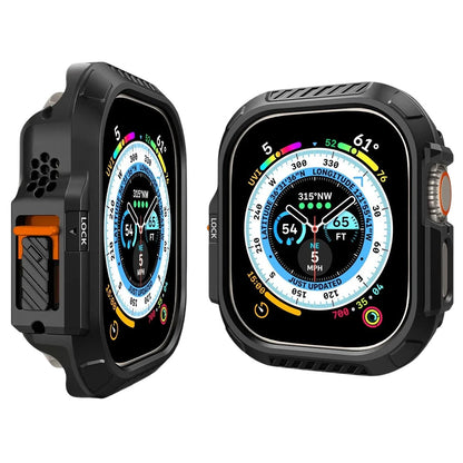 Etui Spigen Lock Fit do Apple Watch Ultra Series, Czarny Mat ACS06208