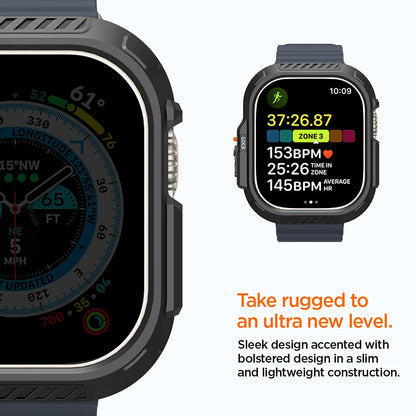 Etui Spigen Lock Fit do Apple Watch Ultra Series, Czarny Mat ACS06208