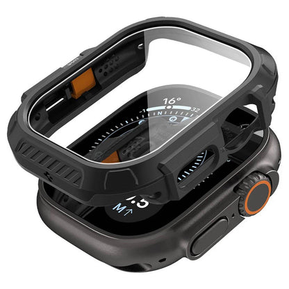 Spigen Lock Fit Case with Screen Protector for Apple Watch Ultra Series, Black ACS12054