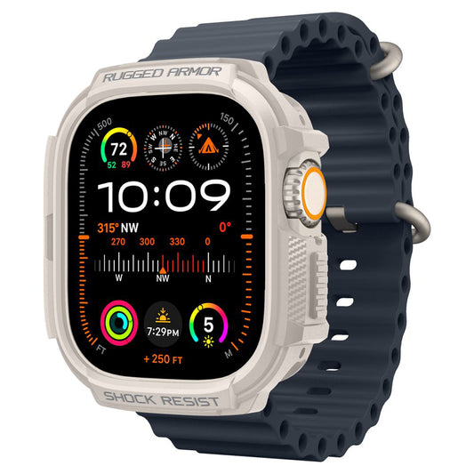 Obudowa Spigen Rugged Armor dla Apple Watch Ultra Series, Beżowy ACS07381