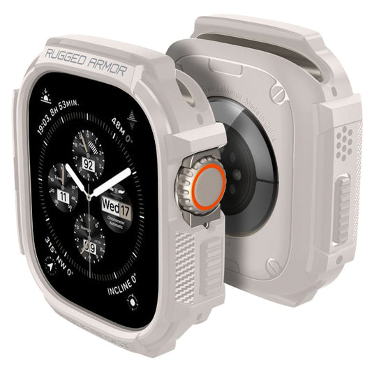 Obudowa Spigen Rugged Armor dla Apple Watch Ultra Series, Beżowy ACS07381