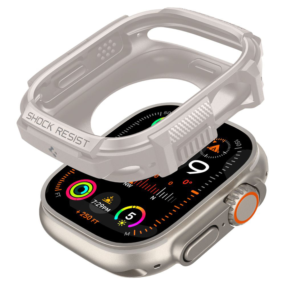 Obudowa Spigen Rugged Armor dla Apple Watch Ultra Series, Beżowy ACS07381