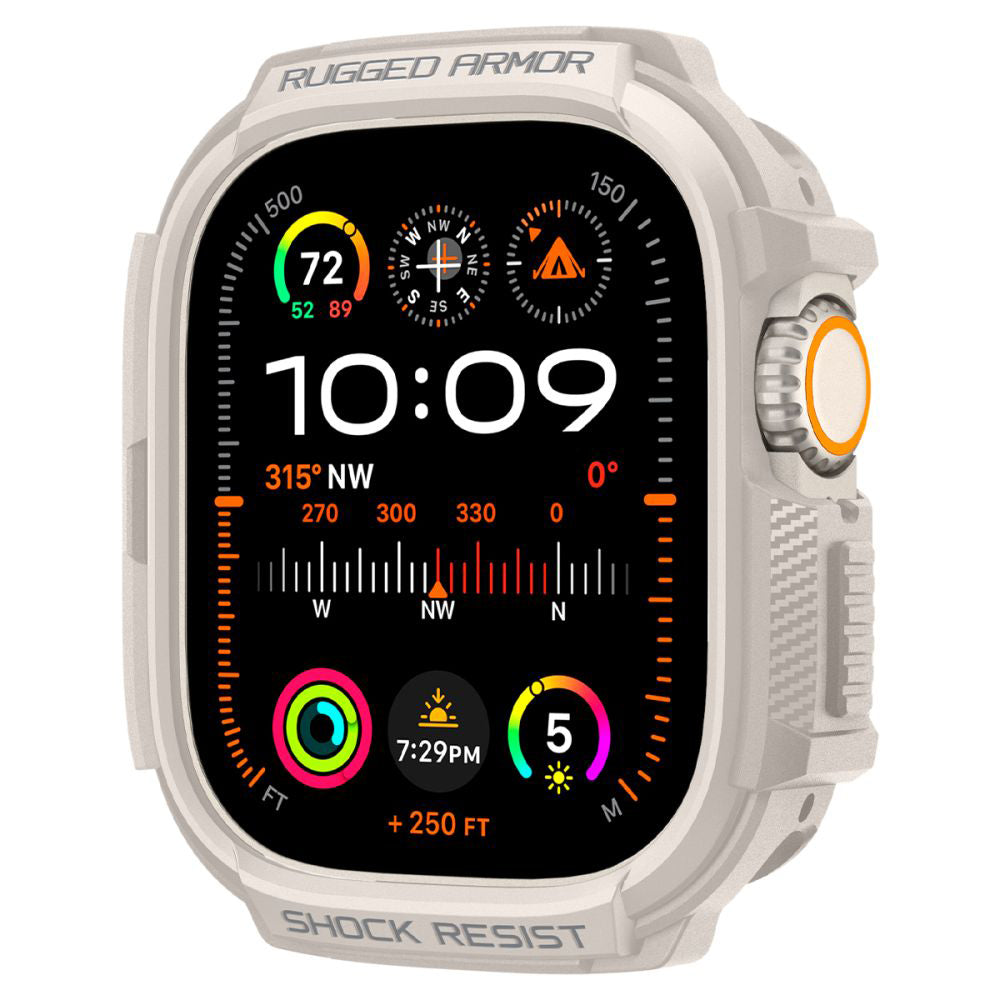 Obudowa Spigen Rugged Armor dla Apple Watch Ultra Series, Beżowy ACS07381