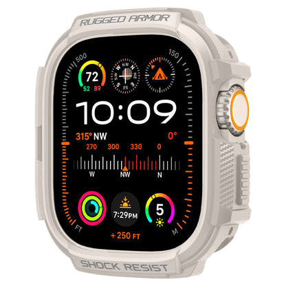 Obudowa Spigen Rugged Armor dla Apple Watch Ultra Series, Beżowy ACS07381
