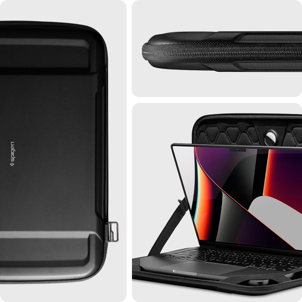 Etui Spigen Rugged Armor na laptopa 13 cali - 14 cali, czarne AFA04270