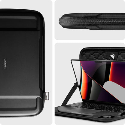 Etui Spigen Rugged Armor na laptopa 13 cali - 14 cali, czarne AFA04270