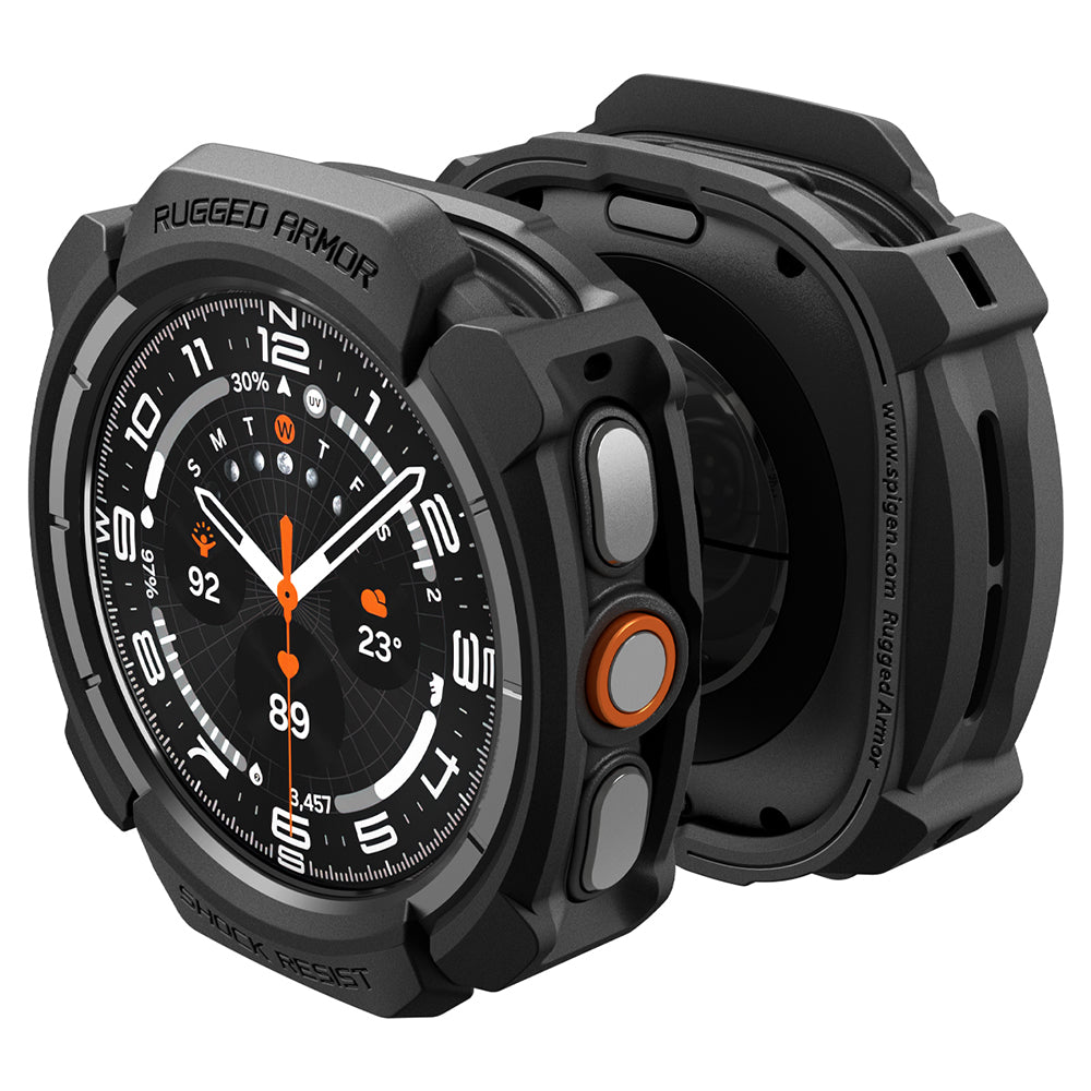 Etui Spigen Rugged Armor do Samsung Galaxy Watch Ultra2, czarne matowe ACS11611