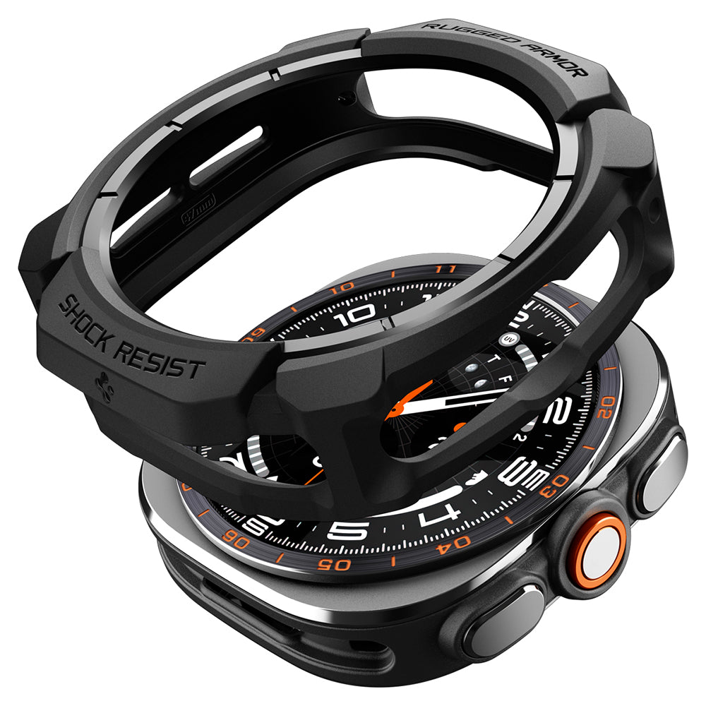 Etui Spigen Rugged Armor do Samsung Galaxy Watch Ultra2, czarne matowe ACS11611