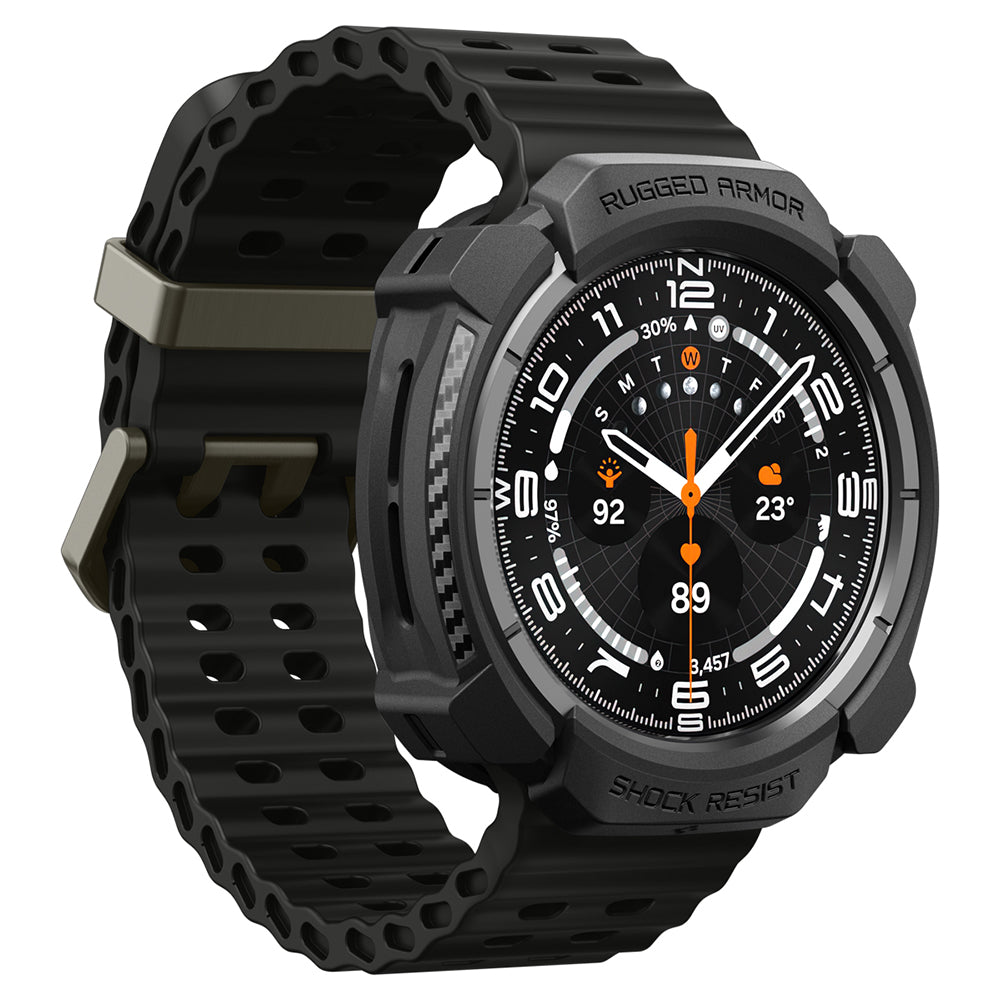 Etui Spigen Rugged Armor do Samsung Galaxy Watch Ultra2, czarne matowe ACS11611
