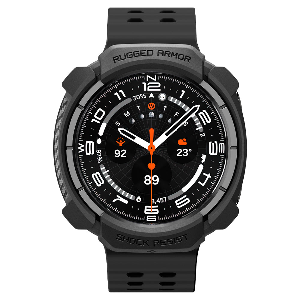 Etui Spigen Rugged Armor do Samsung Galaxy Watch Ultra2, czarne matowe ACS11611