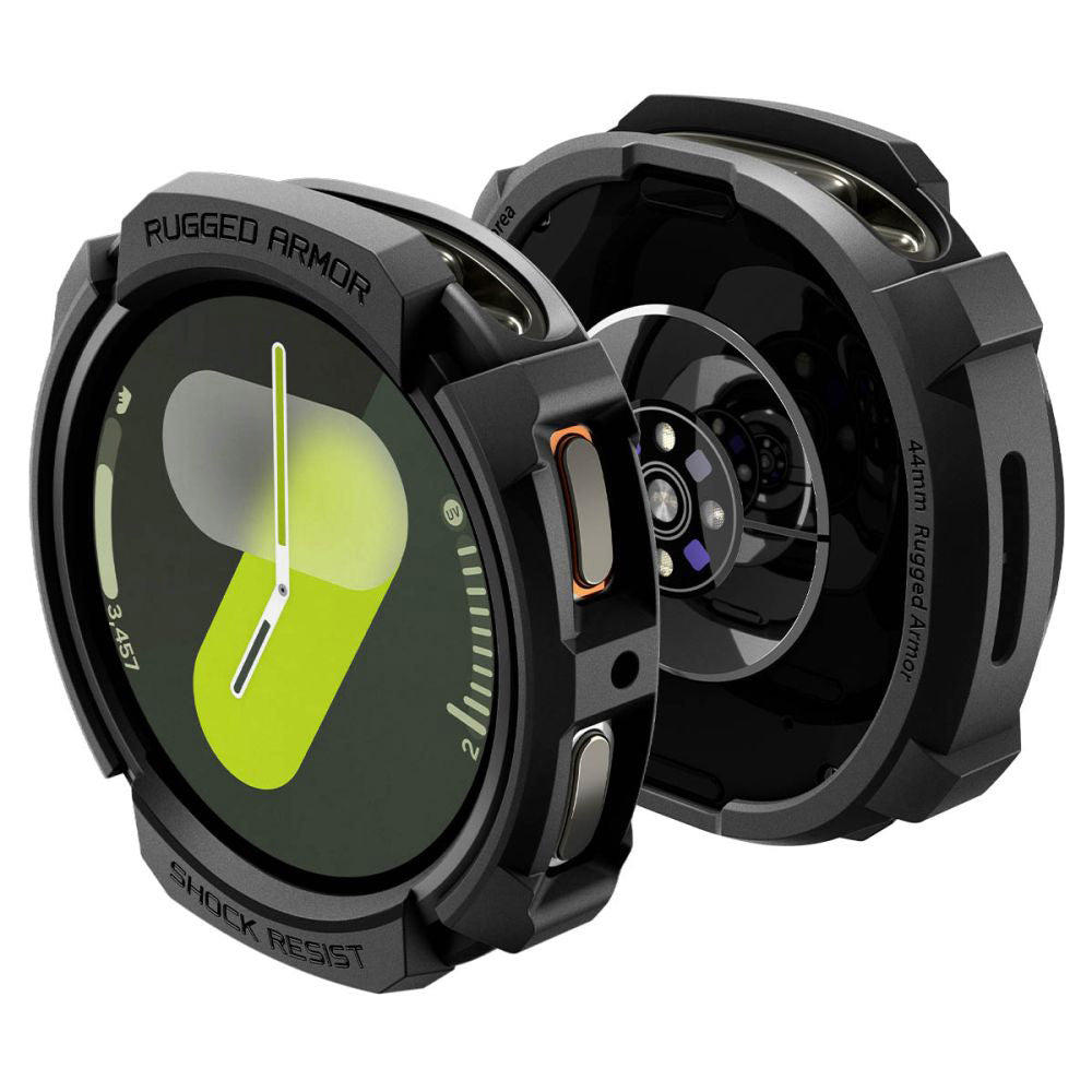 Etui Spigen Rugged Armor do Samsung Galaxy Watch8 44mm, Czarny Mat ACS10006