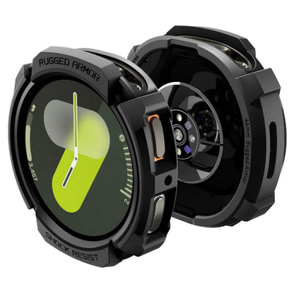 Etui Spigen Rugged Armor do Samsung Galaxy Watch8 44mm, Czarny Mat ACS10006