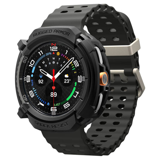 Etui Spigen Rugged Armor dla Samsung Galaxy Watch8 Classic, Matowe Czarne ACS10012