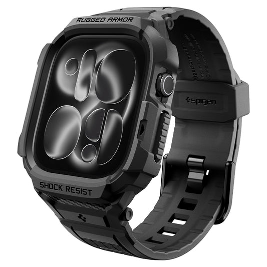 Etui Spigen Rugged Armor Pro do Apple Watch Series 12 46mm, Czarny Mat ACS11894