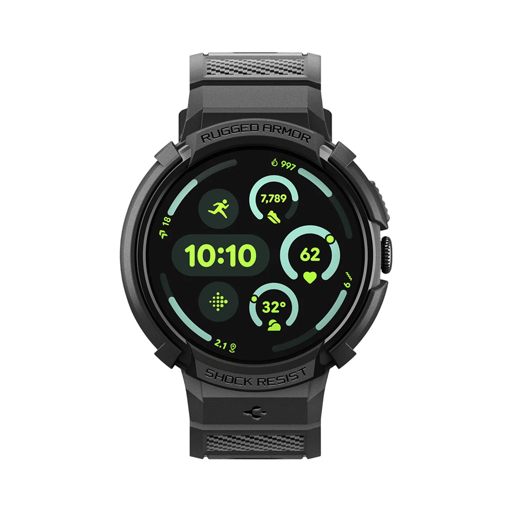 Spigen Rugged Armor Pro Case for Google Pixel Watch 41mm Series, Black ACS09484