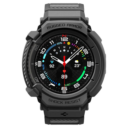 Obudowa Spigen Rugged Armor Pro dla Samsung Galaxy Watch8 Classic, Matowa Czarna ACS10013