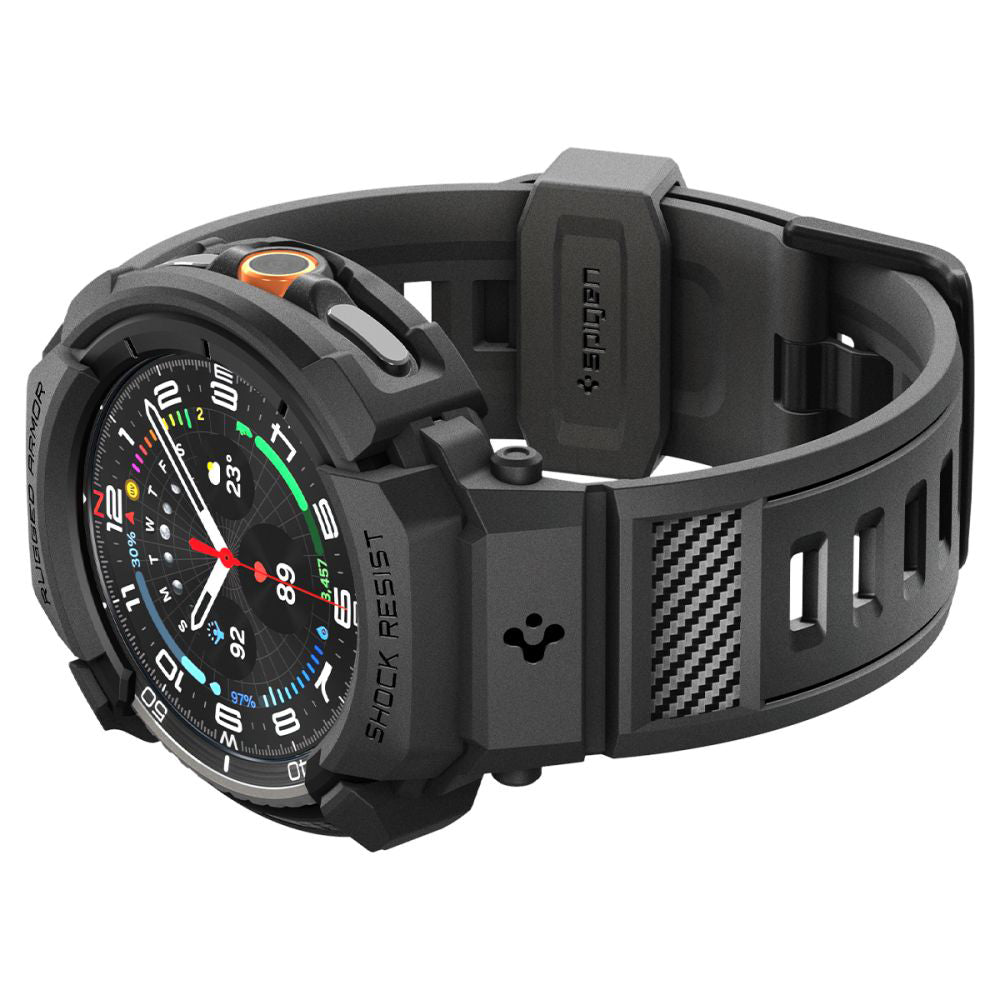Obudowa Spigen Rugged Armor Pro dla Samsung Galaxy Watch8 Classic, Matowa Czarna ACS10013