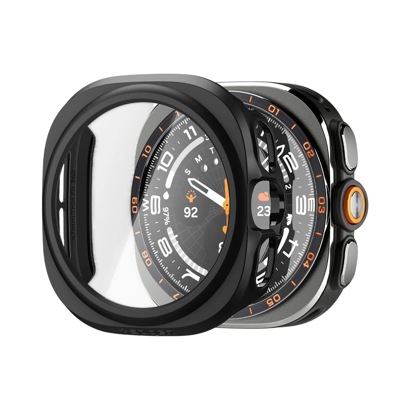 Etui Spigen Thin Fit 360 do Samsung Galaxy Watch Ultra2, czarne ACS11609