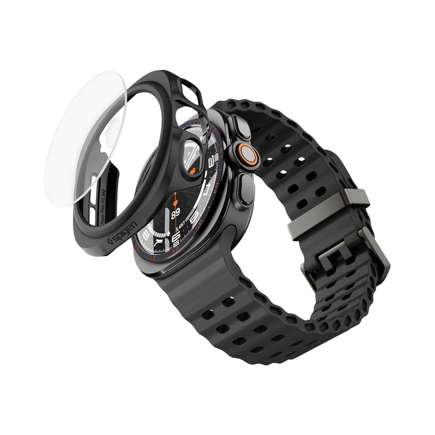 Etui Spigen Thin Fit 360 do Samsung Galaxy Watch Ultra2, czarne ACS11609