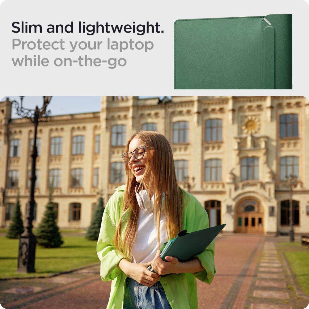 Etui Spigen Valentinus na laptop 15 cali - 16 cali, Zielony
