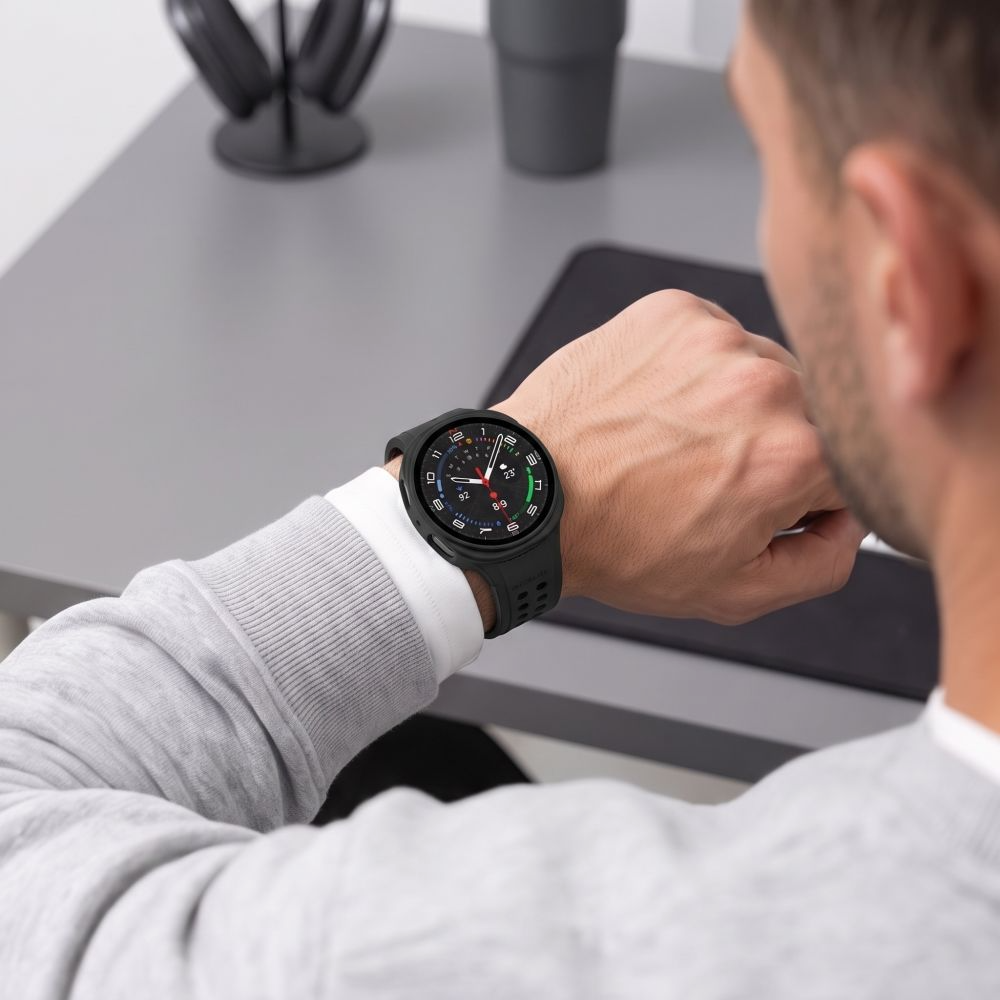 Etui Tech-Protect Defense do Samsung Galaxy Watch9 / Watch8 40mm, Zestaw 2 sztuki, Czarny / Przezroczysty