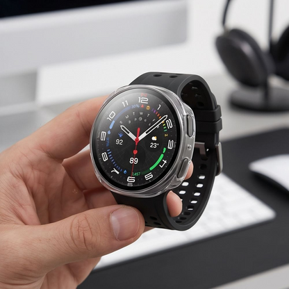 Etui Tech-Protect Defense do Samsung Galaxy Watch9 / Watch8 40mm, Zestaw 2 sztuki, Czarny / Przezroczysty