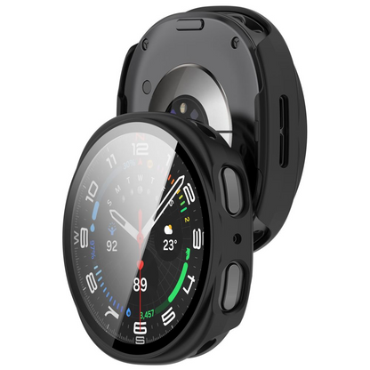 Etui Tech-Protect Defense do Samsung Galaxy Watch9 / Watch8 40mm, Zestaw 2 sztuki, Czarny / Przezroczysty