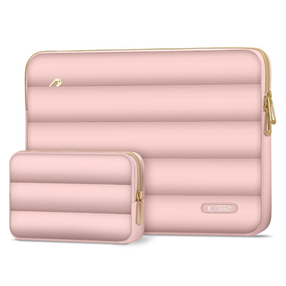 Etui Tech-Protect PUFFY na laptopa 15 cali / 16 cali, Różowy