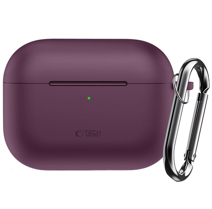 Etui Tech-Protect Silicone Hook do Apple AirPods Pro 3, bordowe