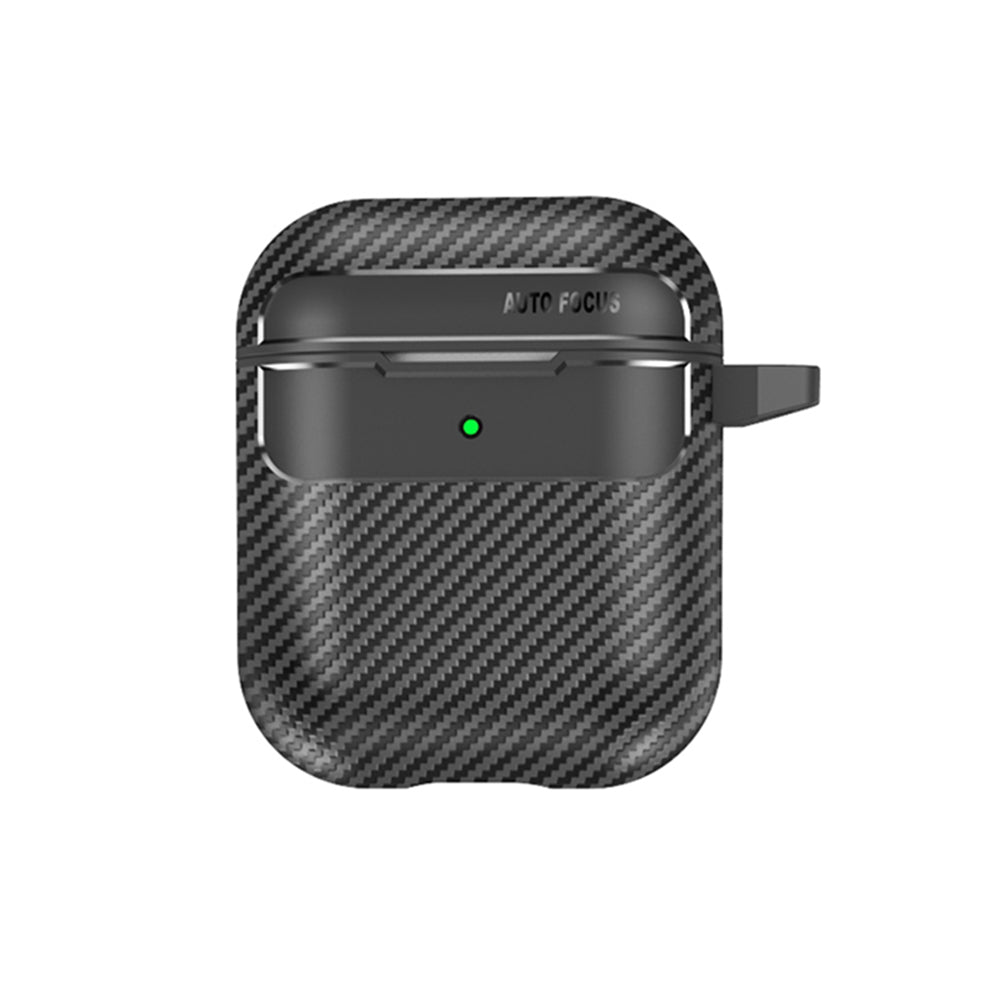 Techsuit CarbonFiber Case for Apple AirPods Gen 2 / Gen 1, Black