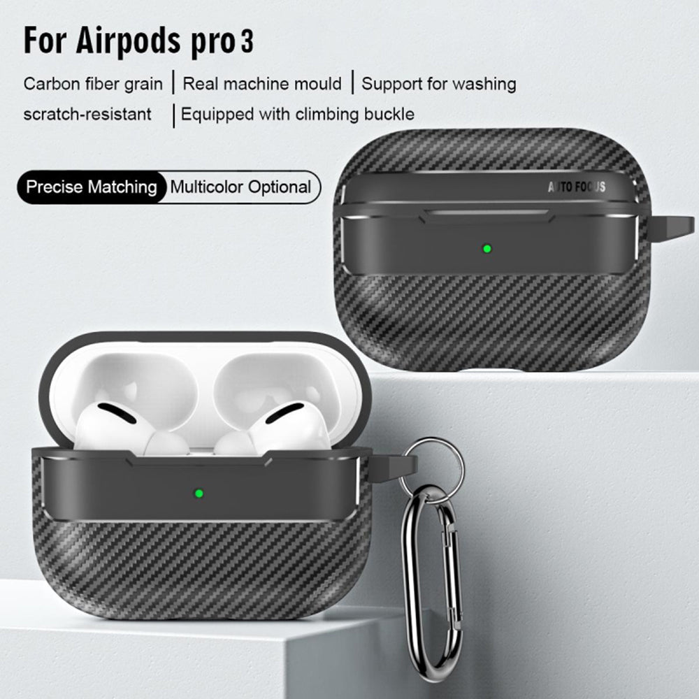 Etui Techsuit CarbonFiber do Apple AirPods Pro 3, Czarne