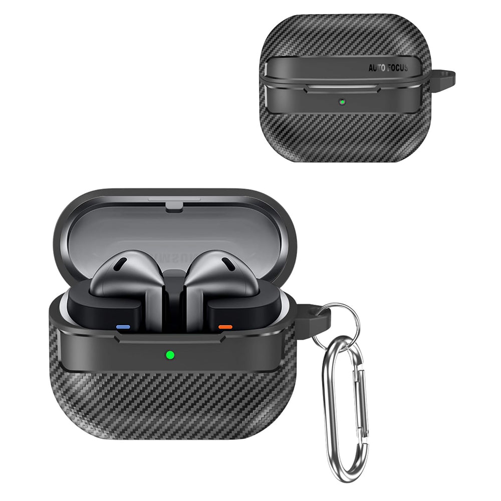 Etui Techsuit CarbonFiber do Samsung Galaxy Buds3 FE / Buds3 Pro / Buds3, czarne